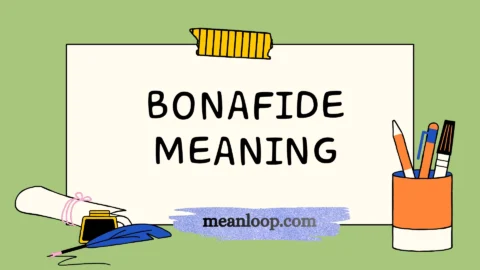bonafide meaning